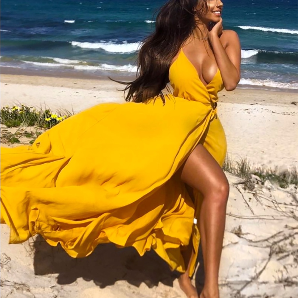 River Flow Maxi Dress - Mustard